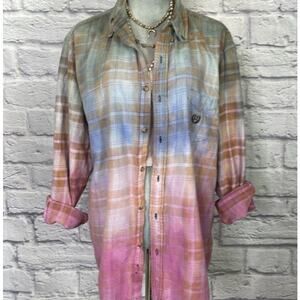 Reworked/upcycled flannel shirt SKU B903